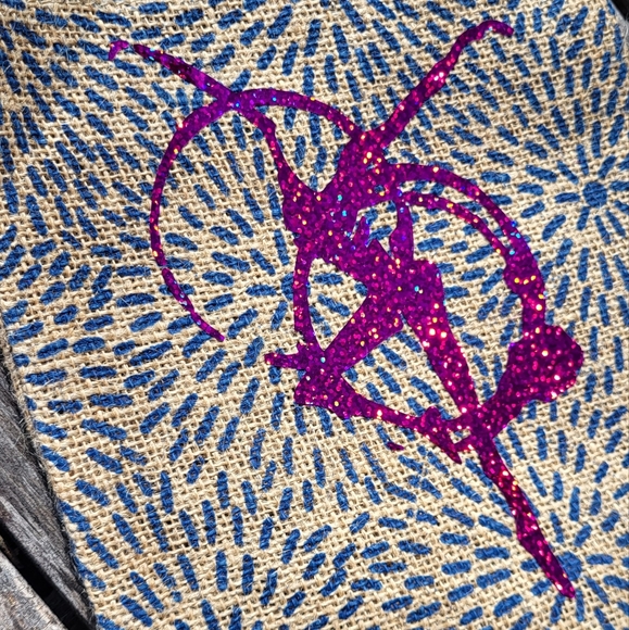 DMB Firedancer Jute Burlap Shoulder Bag Purse - Picture 5 of 7